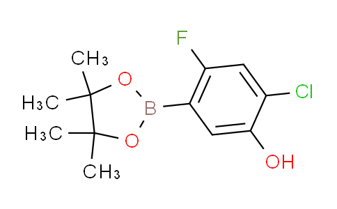 CAS No. 1256360-20-9, 2-Chloro-4-fluoro-5-(4,4,5,5-tetramethyl-1,3,2-dioxaborolan-2-yl)phenol
