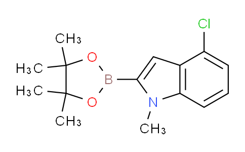 CAS No. 1256360-42-5, 4-Chloro-1-methyl-2-(4,4,5,5-tetramethyl-1,3,2-dioxaborolan-2-yl)-1H-indole