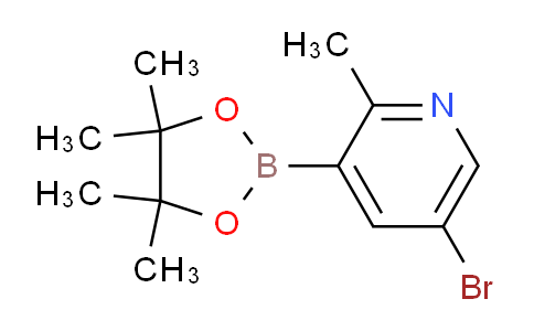 CAS No. 1256360-43-6, 5-Bromo-2-methyl-3-(4,4,5,5-tetramethyl-1,3,2-dioxaborolan-2-yl)pyridine