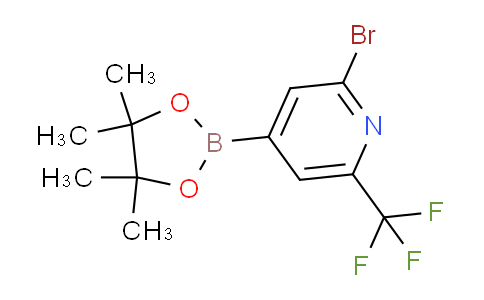 CAS No. 1256360-49-2, 2-Bromo-4-(4,4,5,5-tetramethyl-1,3,2-dioxaborolan-2-yl)-6-(trifluoromethyl)pyridine