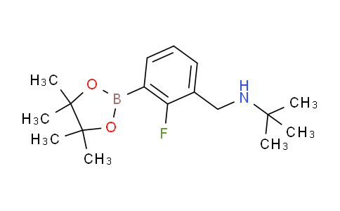 CAS No. 1256360-52-7, N-(2-Fluoro-3-(4,4,5,5-tetramethyl-1,3,2-dioxaborolan-2-yl)benzyl)-2-methylpropan-2-amine
