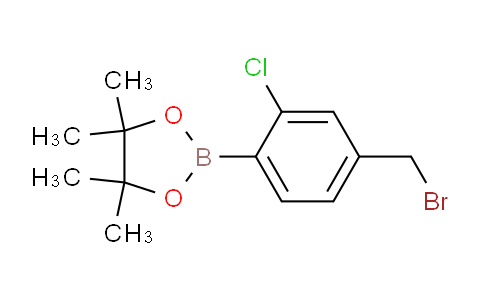 CAS No. 1256360-55-0, 2-(4-(Bromomethyl)-2-chlorophenyl)-4,4,5,5-tetramethyl-1,3,2-dioxaborolane