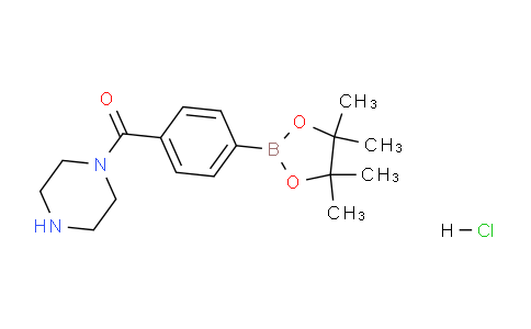 CAS No. 1256360-65-2, Piperazin-1-yl(4-(4,4,5,5-tetramethyl-1,3,2-dioxaborolan-2-yl)phenyl)methanone hydrochloride