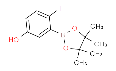 CAS No. 1256781-71-1, 4-Iodo-3-(4,4,5,5-tetramethyl-1,3,2-dioxaborolan-2-yl)phenol