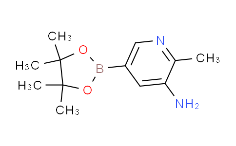 CAS No. 1257554-08-7, 2-Methyl-5-(4,4,5,5-tetramethyl-1,3,2-dioxaborolan-2-yl)pyridin-3-amine
