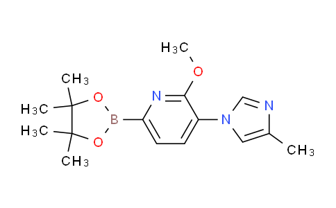 CAS No. 1262197-26-1, 2-Methoxy-3-(4-methyl-1H-imidazol-1-yl)-6-(4,4,5,5-tetramethyl-1,3,2-dioxaborolan-2-yl)pyridine