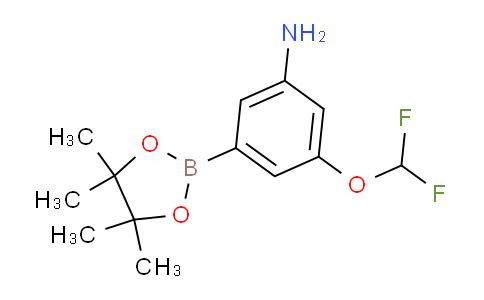 CAS No. 1269233-12-6, 3-(Difluoromethoxy)-5-(4,4,5,5-tetramethyl-1,3,2-dioxaborolan-2-yl)aniline