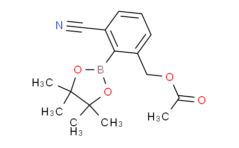 CAS No. 1269411-17-7, 3-Cyano-2-(4,4,5,5-tetramethyl-1,3,2-dioxaborolan-2-yl)benzyl acetate