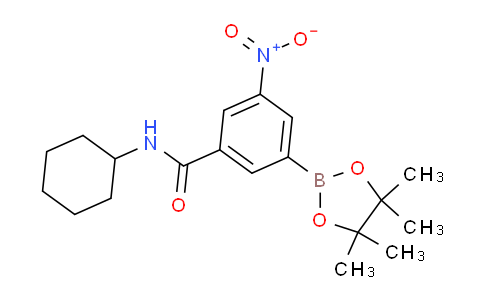 CAS No. 1309978-67-3, N-Cyclohexyl-3-nitro-5-(4,4,5,5-tetramethyl-1,3,2-dioxaborolan-2-yl)benzamide