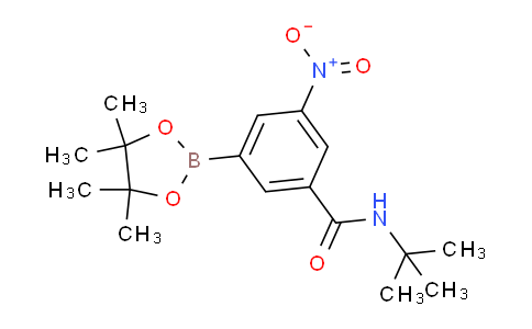 CAS No. 1309980-13-9, N-(tert-Butyl)-3-nitro-5-(4,4,5,5-tetramethyl-1,3,2-dioxaborolan-2-yl)benzamide