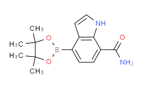 CAS No. 1309980-17-3, 4-(4,4,5,5-Tetramethyl-1,3,2-dioxaborolan-2-yl)-1H-indole-7-carboxamide