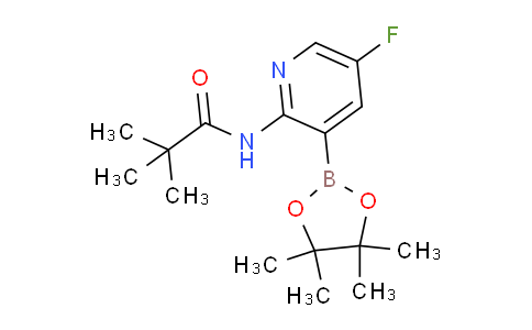 CAS No. 1309980-31-1, N-(5-Fluoro-3-(4,4,5,5-tetramethyl-1,3,2-dioxaborolan-2-yl)pyridin-2-yl)pivalamide