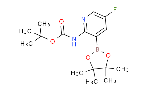 CAS No. 1309981-29-0, tert-Butyl (5-fluoro-3-(4,4,5,5-tetramethyl-1,3,2-dioxaborolan-2-yl)pyridin-2-yl)carbamate