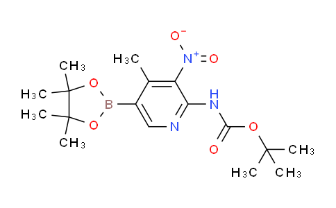 CAS No. 1310383-55-1, tert-Butyl (4-methyl-3-nitro-5-(4,4,5,5-tetramethyl-1,3,2-dioxaborolan-2-yl)pyridin-2-yl)carbamate