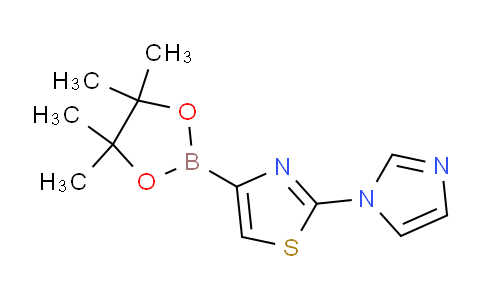 CAS No. 1310404-67-1, 2-(1H-Imidazol-1-yl)-4-(4,4,5,5-tetramethyl-1,3,2-dioxaborolan-2-yl)thiazole