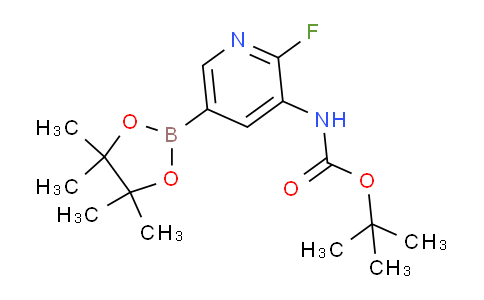CAS No. 1310405-07-2, tert-Butyl (2-fluoro-5-(4,4,5,5-tetramethyl-1,3,2-dioxaborolan-2-yl)pyridin-3-yl)carbamate
