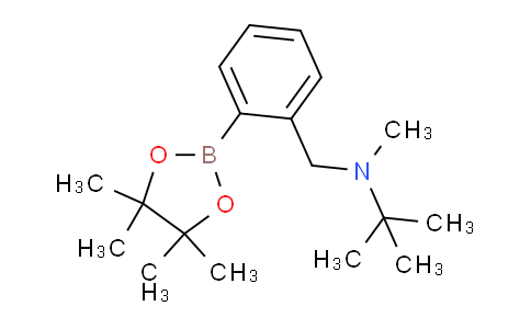 CAS No. 1310835-41-6, N,2-Dimethyl-N-(2-(4,4,5,5-tetramethyl-1,3,2-dioxaborolan-2-yl)benzyl)propan-2-amine