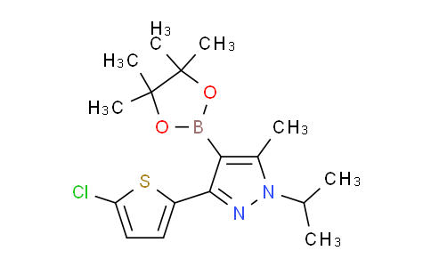 CAS No. 1313385-35-1, 3-(5-Chlorothiophen-2-yl)-1-isopropyl-5-methyl-4-(4,4,5,5-tetramethyl-1,3,2-dioxaborolan-2-yl)-1H-pyrazole