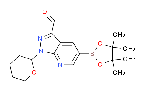 CAS No. 1314734-68-3, 1-(Tetrahydro-2H-pyran-2-yl)-5-(4,4,5,5-tetramethyl-1,3,2-dioxaborolan-2-yl)-1H-pyrazolo[3,4-b]pyridine-3-carbaldehyde