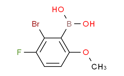 CAS No. 1315339-47-9, (2-Bromo-3-fluoro-6-methoxyphenyl)boronic acid