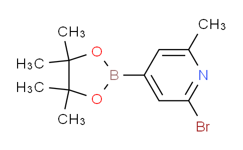 CAS No. 1321518-06-2, 2-Bromo-6-methyl-4-(4,4,5,5-tetramethyl-1,3,2-dioxaborolan-2-yl)pyridine