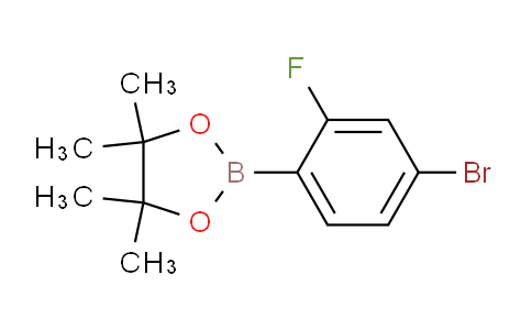 CAS No. 1326316-85-1, 2-(4-bromo-2-fluorophenyl)-4,4,5,5-tetramethyl-1,3,2-dioxaborolane