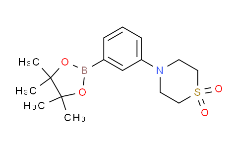 CAS No. 1333263-95-8, 4-(3-(4,4,5,5-Tetramethyl-1,3,2-dioxaborolan-2-yl)phenyl)thiomorpholine 1,1-dioxide