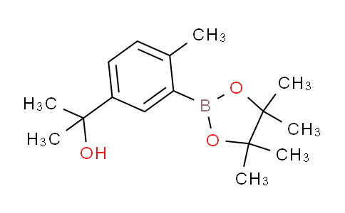 CAS No. 1345961-02-5, 2-(4-Methyl-3-(4,4,5,5-tetramethyl-1,3,2-dioxaborolan-2-yl)phenyl)propan-2-ol