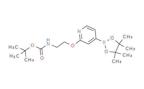 CAS No. 1346697-27-5, tert-Butyl (2-((4-(4,4,5,5-tetramethyl-1,3,2-dioxaborolan-2-yl)pyridin-2-yl)oxy)ethyl)carbamate