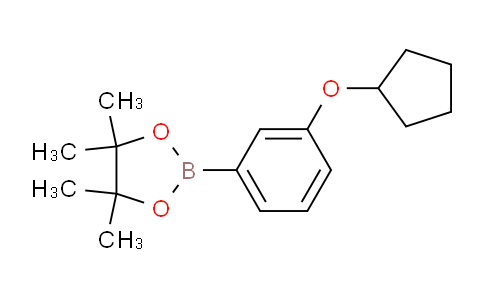 CAS No. 1346706-39-5, 2-(3-(Cyclopentyloxy)phenyl)-4,4,5,5-tetramethyl-1,3,2-dioxaborolane