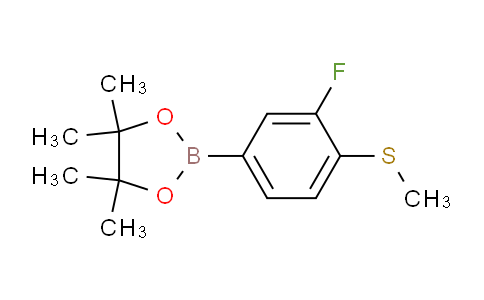 CAS No. 1351499-74-5, 2-(3-Fluoro-4-(methylthio)phenyl)-4,4,5,5-tetramethyl-1,3,2-dioxaborolane