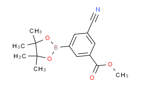 CAS No. 1352413-06-9, Methyl 3-cyano-5-(4,4,5,5-tetramethyl-1,3,2-dioxaborolan-2-yl)benzoate