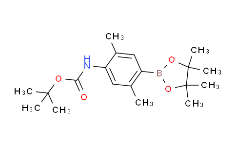 CAS No. 1352615-34-9, tert-Butyl (2,5-dimethyl-4-(4,4,5,5-tetramethyl-1,3,2-dioxaborolan-2-yl)phenyl)carbamate