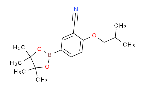 CAS No. 1352943-58-8, 2-Isobutoxy-5-(4,4,5,5-tetramethyl-1,3,2-dioxaborolan-2-yl)benzonitrile