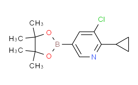 CAS No. 1355067-20-7, 3-Chloro-2-cyclopropyl-5-(4,4,5,5-tetramethyl-1,3,2-dioxaborolan-2-yl)pyridine