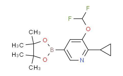 CAS No. 1355071-80-5, 2-Cyclopropyl-3-(difluoromethoxy)-5-(4,4,5,5-tetramethyl-1,3,2-dioxaborolan-2-yl)pyridine