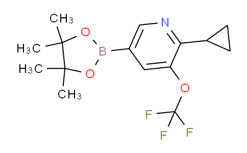 CAS No. 1355071-91-8, 2-Cyclopropyl-5-(4,4,5,5-tetramethyl-1,3,2-dioxaborolan-2-yl)-3-(trifluoromethoxy)pyridine