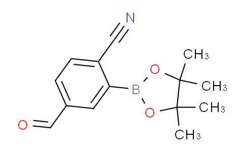 CAS No. 1356633-63-0, 4-Formyl-2-(4,4,5,5-tetramethyl-1,3,2-dioxaborolan-2-yl)benzonitrile