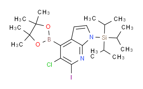CAS No. 1357387-50-8, 5-Chloro-6-Iodo-4-(4,4,5,5-tetramethyl-1,3,2-dioxaborolan-2-yl)-1-(triisopropylsilyl)-1H-pyrrolo[2,3-b]pyridine