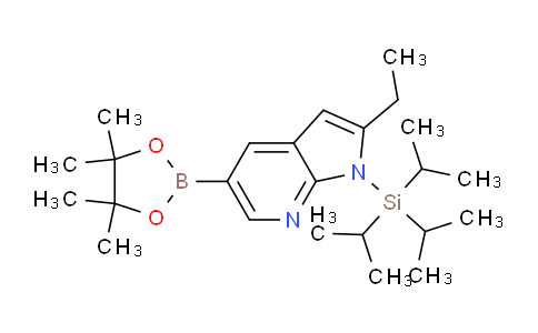 CAS No. 1357387-65-5, 2-Ethyl-5-(4,4,5,5-tetramethyl-1,3,2-dioxaborolan-2-yl)-1-(triisopropylsilyl)-1H-pyrrolo[2,3-b]pyridine