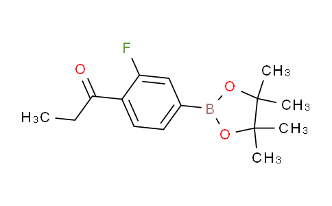 CAS No. 1365803-10-6, 1-(2-Fluoro-4-(4,4,5,5-tetramethyl-1,3,2-dioxaborolan-2-yl)phenyl)propan-1-one