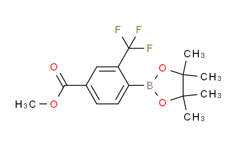 CAS No. 1371589-09-1, Methyl 4-(4,4,5,5-tetramethyl-1,3,2-dioxaborolan-2-yl)-3-(trifluoromethyl)benzoate