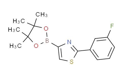 CAS No. 1402174-40-6, 2-(3-Fluorophenyl)-4-(4,4,5,5-tetramethyl-1,3,2-dioxaborolan-2-yl)thiazole