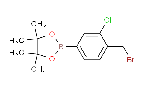 CAS No. 1402238-25-8, 2-(4-(Bromomethyl)-3-chlorophenyl)-4,4,5,5-tetramethyl-1,3,2-dioxaborolane