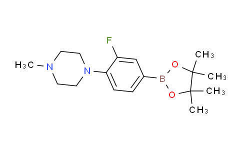 CAS No. 1408088-34-5, 1-(2-Fluoro-4-(4,4,5,5-tetramethyl-1,3,2-dioxaborolan-2-yl)phenyl)-4-methylpiperazine