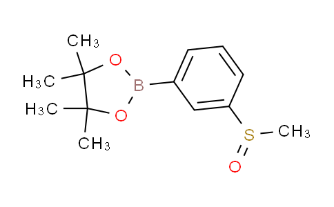CAS No. 1416367-04-8, 4,4,5,5-Tetramethyl-2-(3-(methylsulfinyl)phenyl)-1,3,2-dioxaborolane