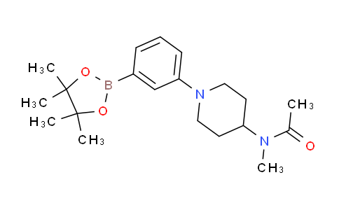 CAS No. 1416775-97-7, N-Methyl-N-(1-(3-(4,4,5,5-tetramethyl-1,3,2-dioxaborolan-2-yl)phenyl)piperidin-4-yl)acetamide