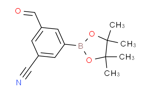 CAS No. 1417200-10-2, 3-Formyl-5-(4,4,5,5-tetramethyl-1,3,2-dioxaborolan-2-yl)benzonitrile