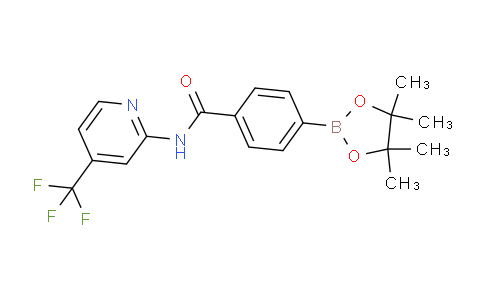 CAS No. 1418307-30-8, 4-(4,4,5,5-Tetramethyl-1,3,2-dioxaborolan-2-yl)-N-(4-(trifluoromethyl)pyridin-2-yl)benzamide