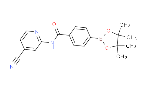CAS No. 1418307-35-3, N-(4-Cyanopyridin-2-yl)-4-(4,4,5,5-tetramethyl-1,3,2-dioxaborolan-2-yl)benzamide
